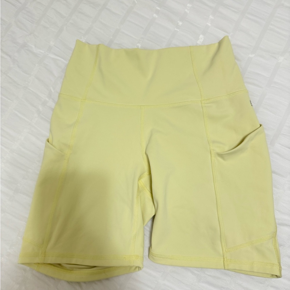 Women's Butter Yellow High-Waisted Shorts
